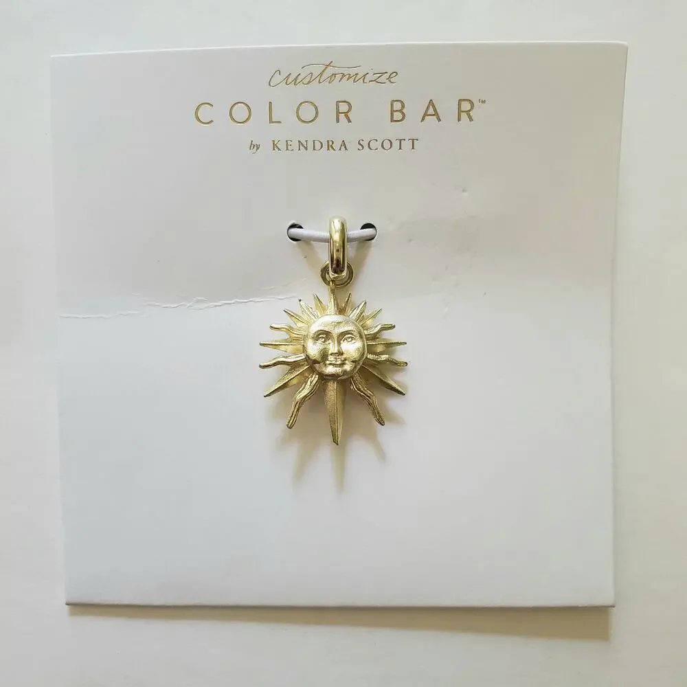 NEW Kendra Scott Sun Tassel Spike Charm Necklace Rose Vtg Gold Silver Mix Gift